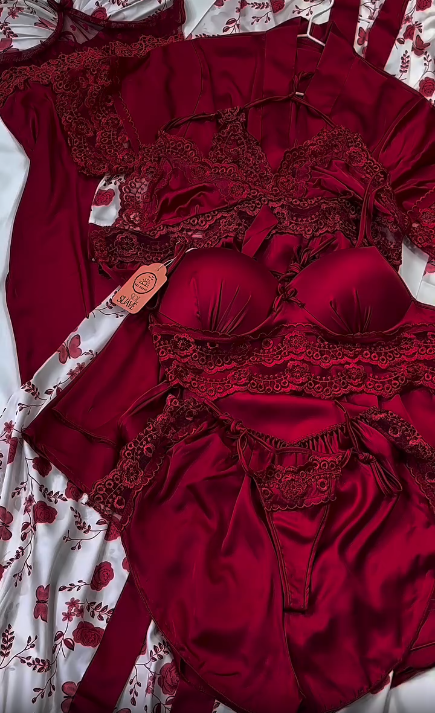 8Pc Flower Printed Nightwear for Women